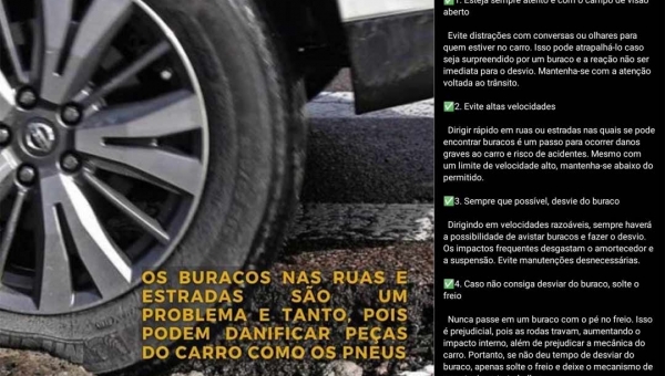 Prefeitura reconhece que Rio Branco é um buraco só e dá dicas para motoristas trafegarem nas ruas esburacadas